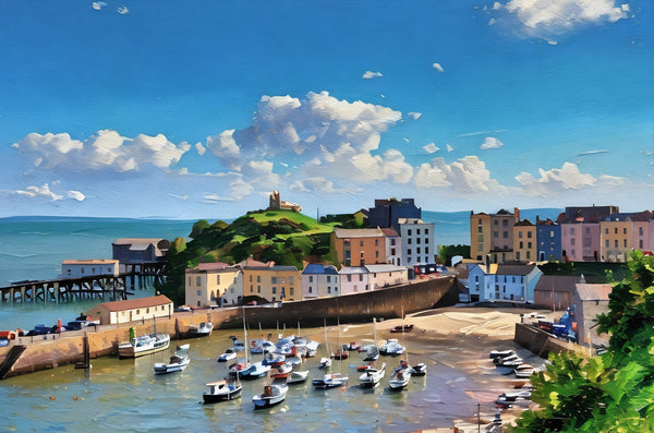 The Scenic Railways art print for Tenby, Wales