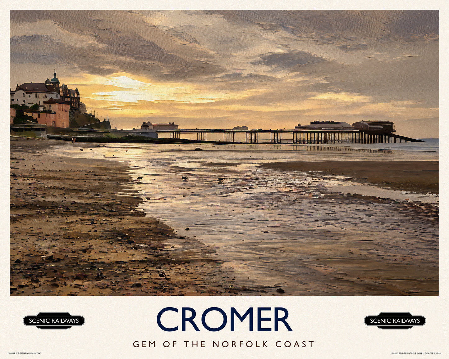 Vintage travel poster- Cromer, Norfolk - Scenic Railways