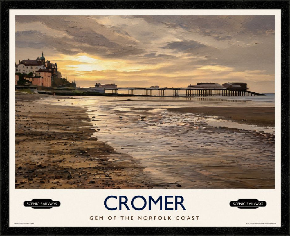 Vintage travel poster- Cromer, Norfolk - Scenic Railways