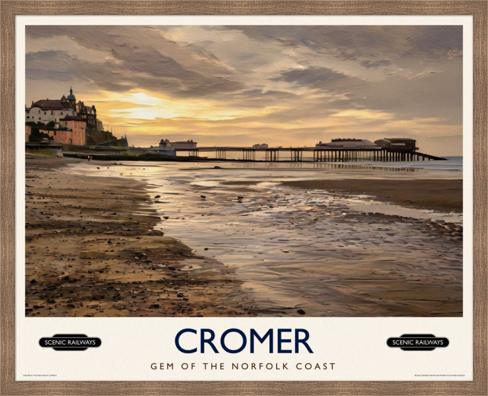 Vintage travel poster- Cromer, Norfolk - Scenic Railways