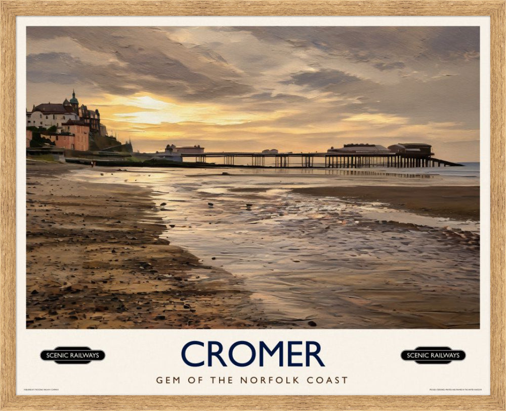 Vintage travel poster- Cromer, Norfolk - Scenic Railways