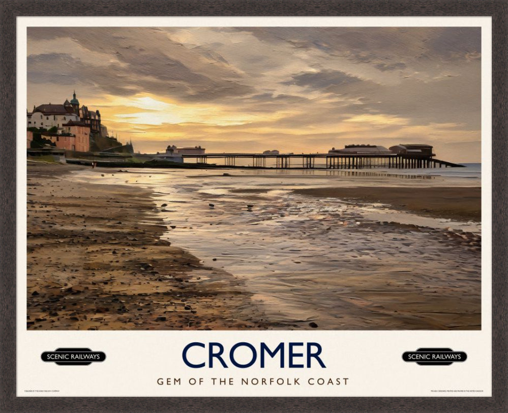 Vintage travel poster- Cromer, Norfolk - Scenic Railways