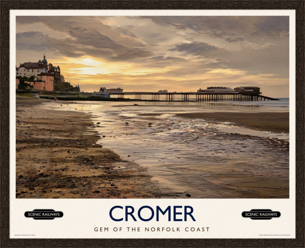 Vintage travel poster- Cromer, Norfolk - Scenic Railways