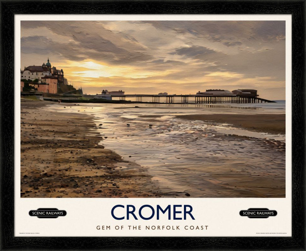 Vintage travel poster- Cromer, Norfolk - Scenic Railways