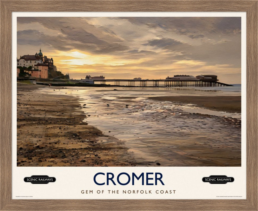 Vintage travel poster- Cromer, Norfolk - Scenic Railways