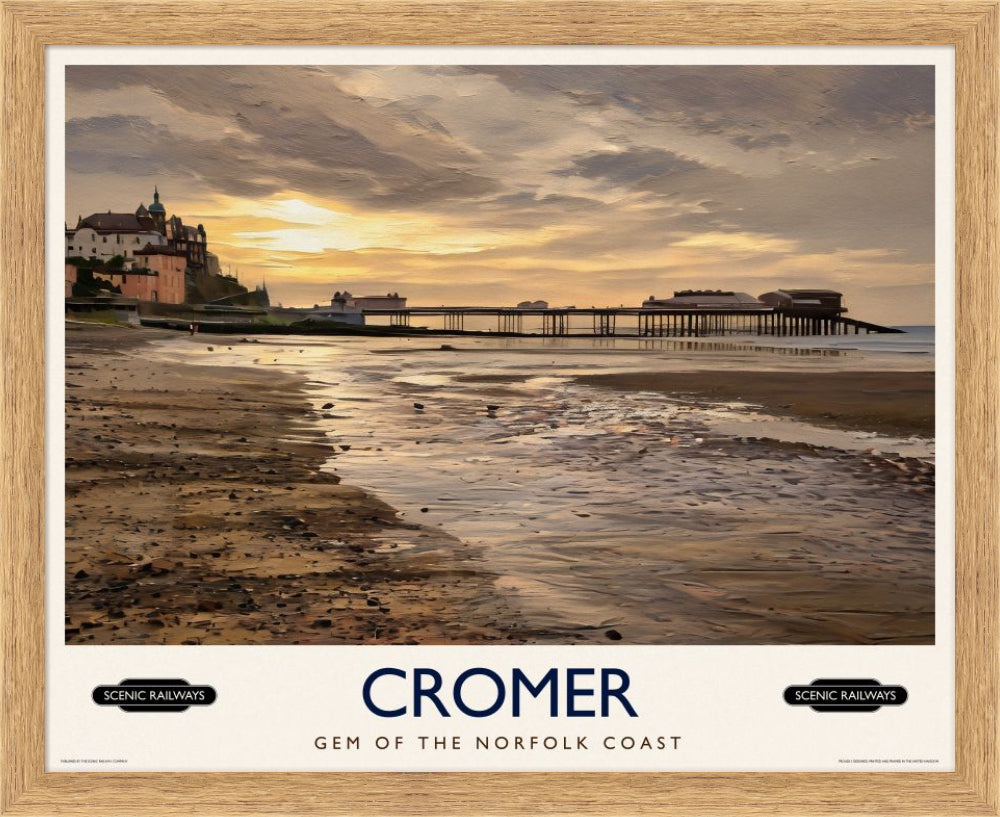 Vintage travel poster- Cromer, Norfolk - Scenic Railways