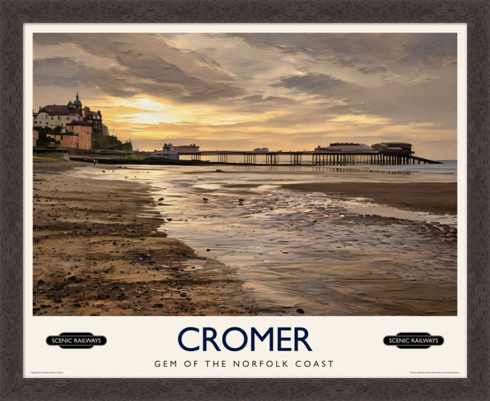 Vintage travel poster- Cromer, Norfolk - Scenic Railways
