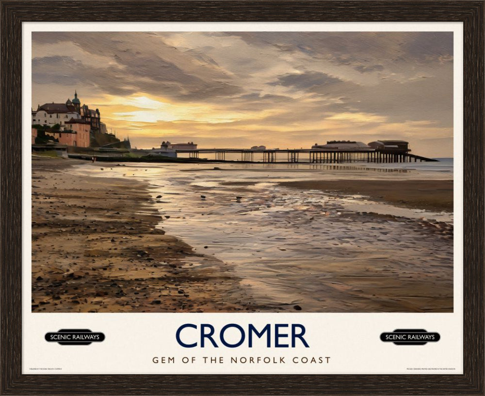 Vintage travel poster- Cromer, Norfolk - Scenic Railways