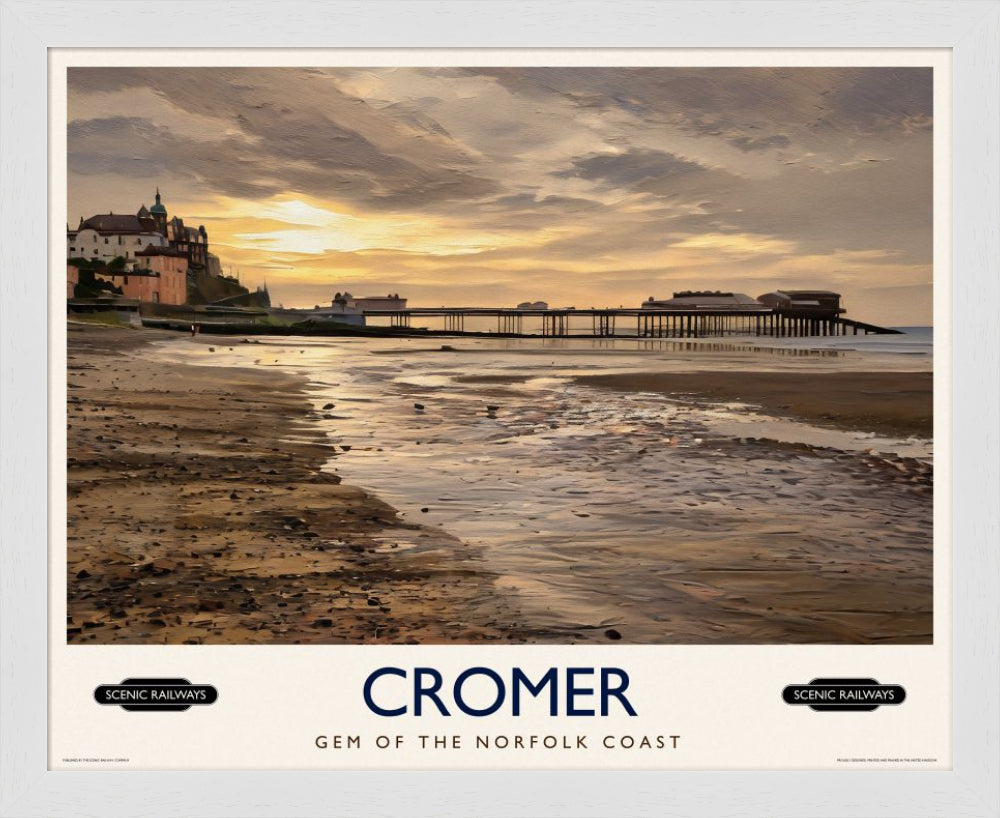Vintage travel poster- Cromer, Norfolk - Scenic Railways