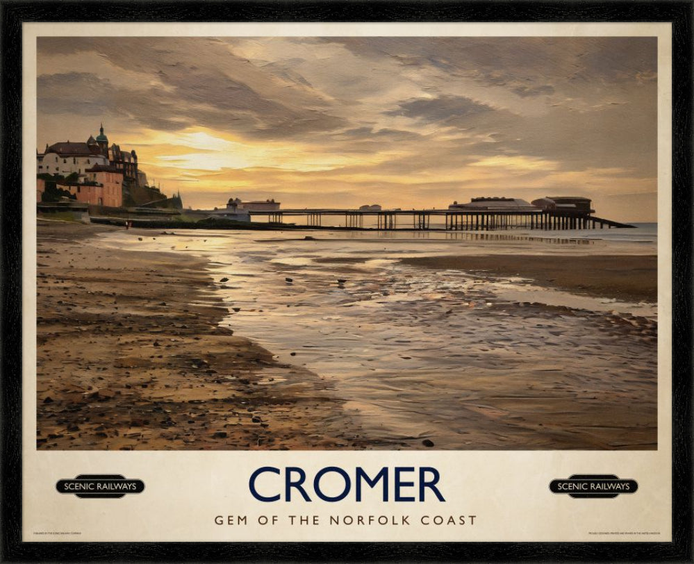 Vintage travel poster- Cromer, Norfolk - Scenic Railways
