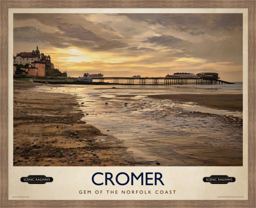 Vintage travel poster- Cromer, Norfolk - Scenic Railways