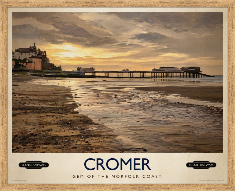 Vintage travel poster- Cromer, Norfolk - Scenic Railways