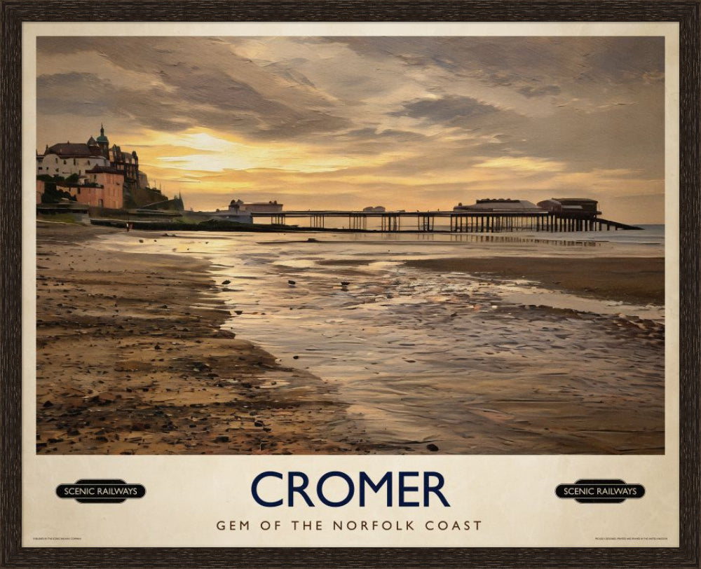 Vintage travel poster- Cromer, Norfolk - Scenic Railways