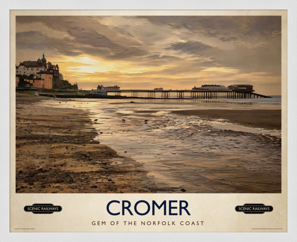 Vintage travel poster- Cromer, Norfolk - Scenic Railways