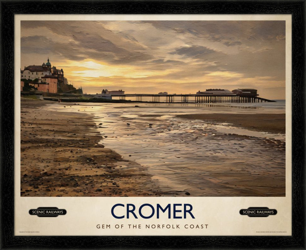 Vintage travel poster- Cromer, Norfolk - Scenic Railways