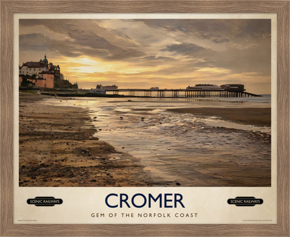 Vintage travel poster- Cromer, Norfolk - Scenic Railways