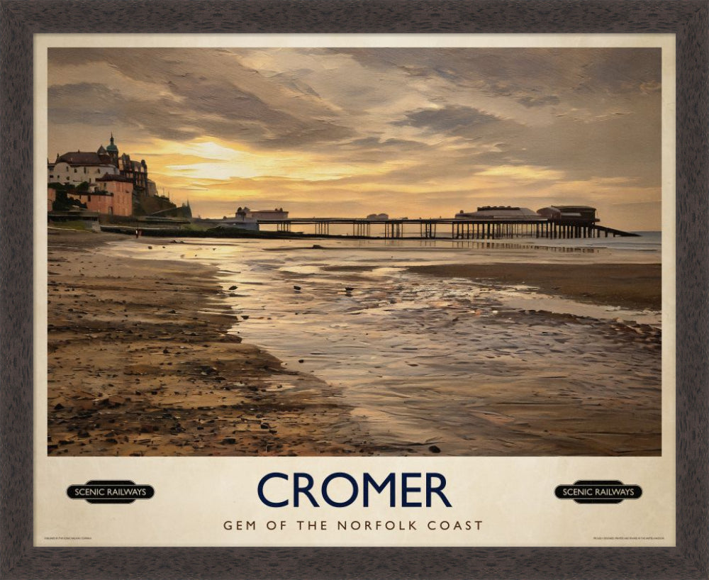 Vintage travel poster- Cromer, Norfolk - Scenic Railways
