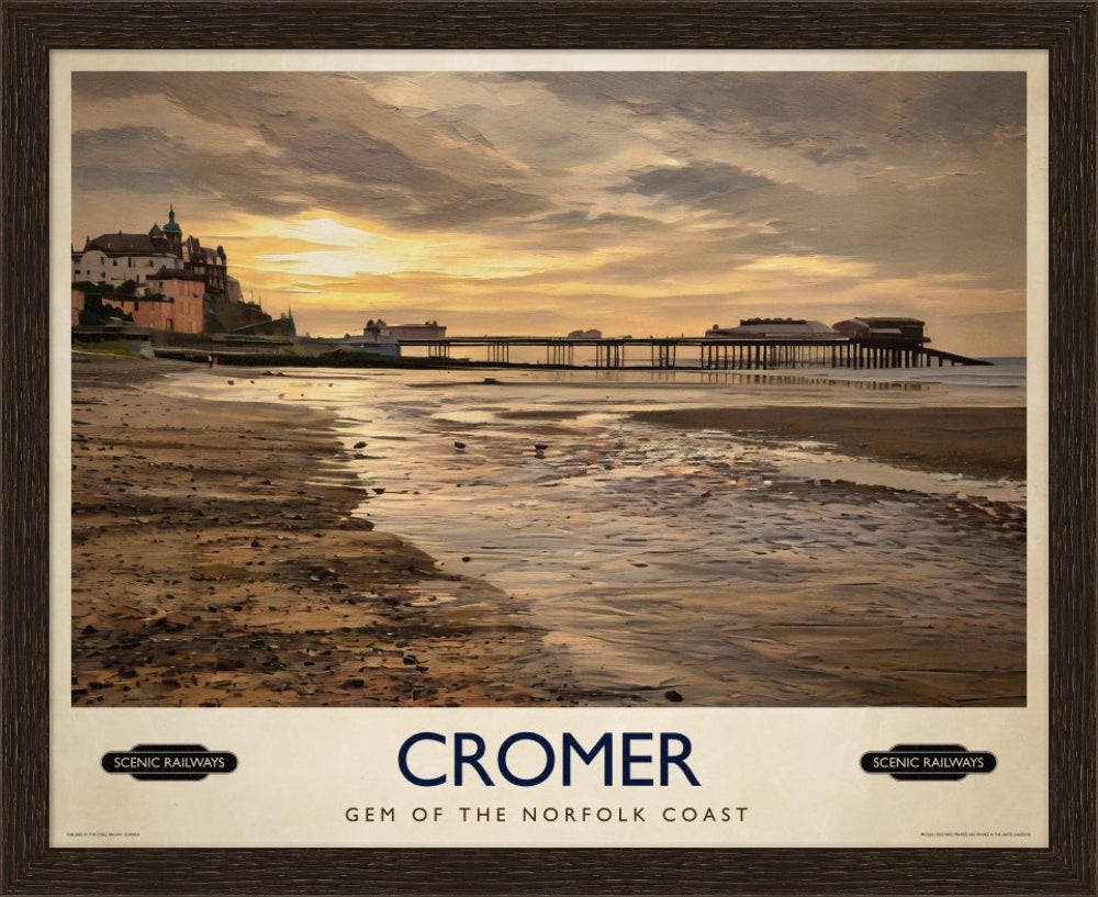 Vintage travel poster- Cromer, Norfolk - Scenic Railways