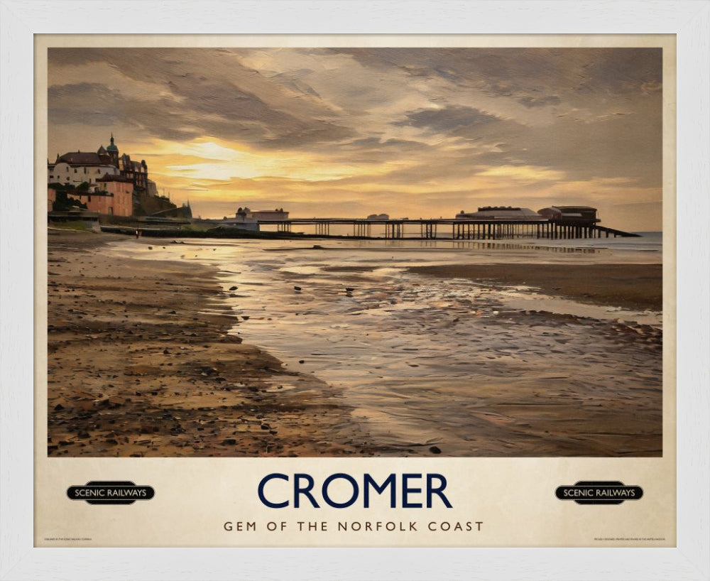 Vintage travel poster- Cromer, Norfolk - Scenic Railways