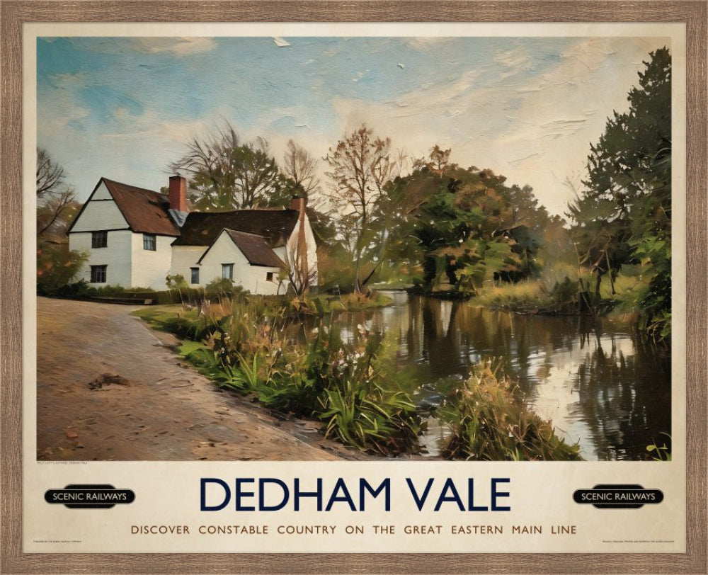 Vintage travel poster- Dedham Vale, Constable Country - Scenic Railways