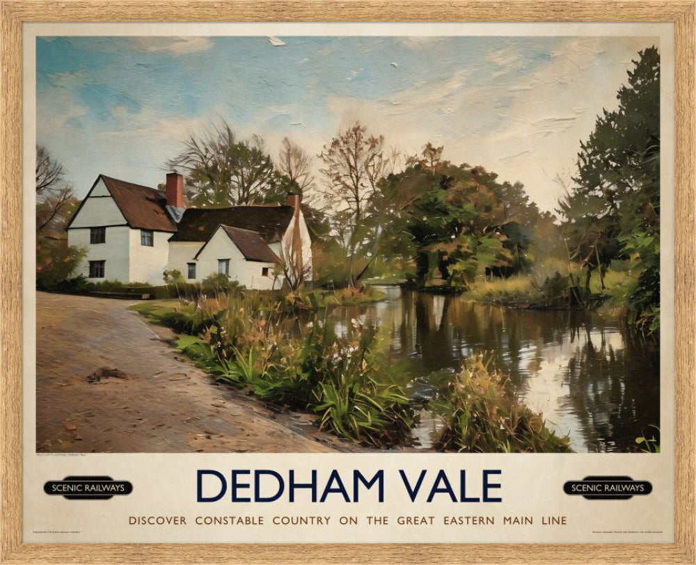 Vintage travel poster- Dedham Vale, Constable Country - Scenic Railways
