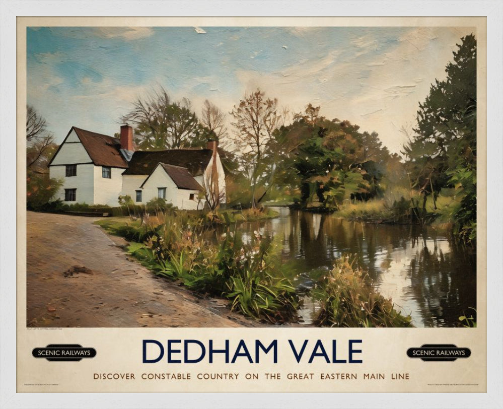 Vintage travel poster- Dedham Vale, Constable Country - Scenic Railways