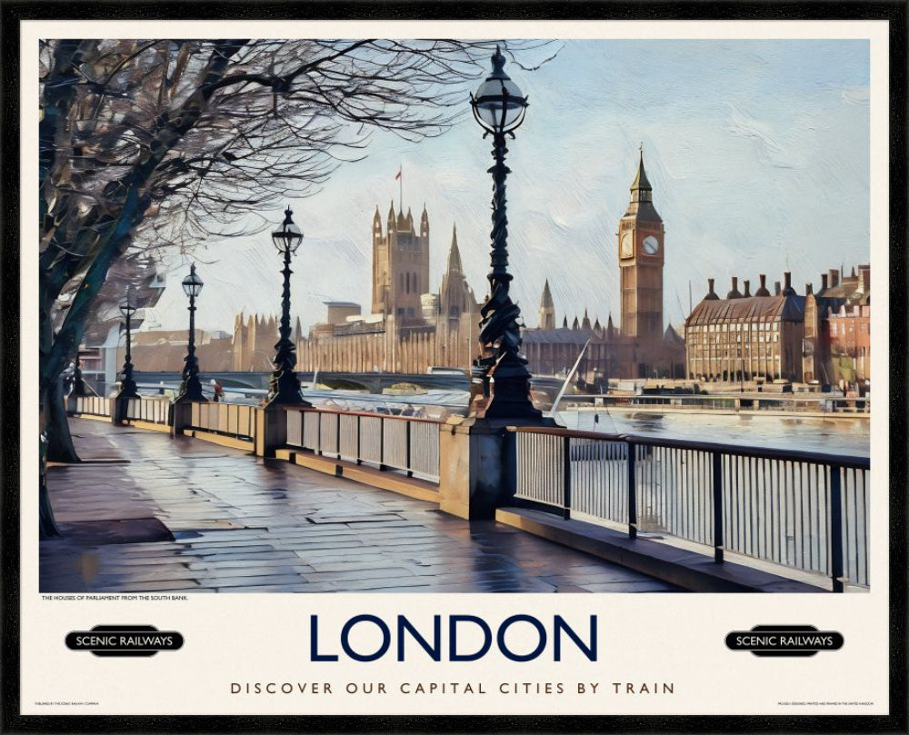 London, The Houses of Parliament from the South Bank