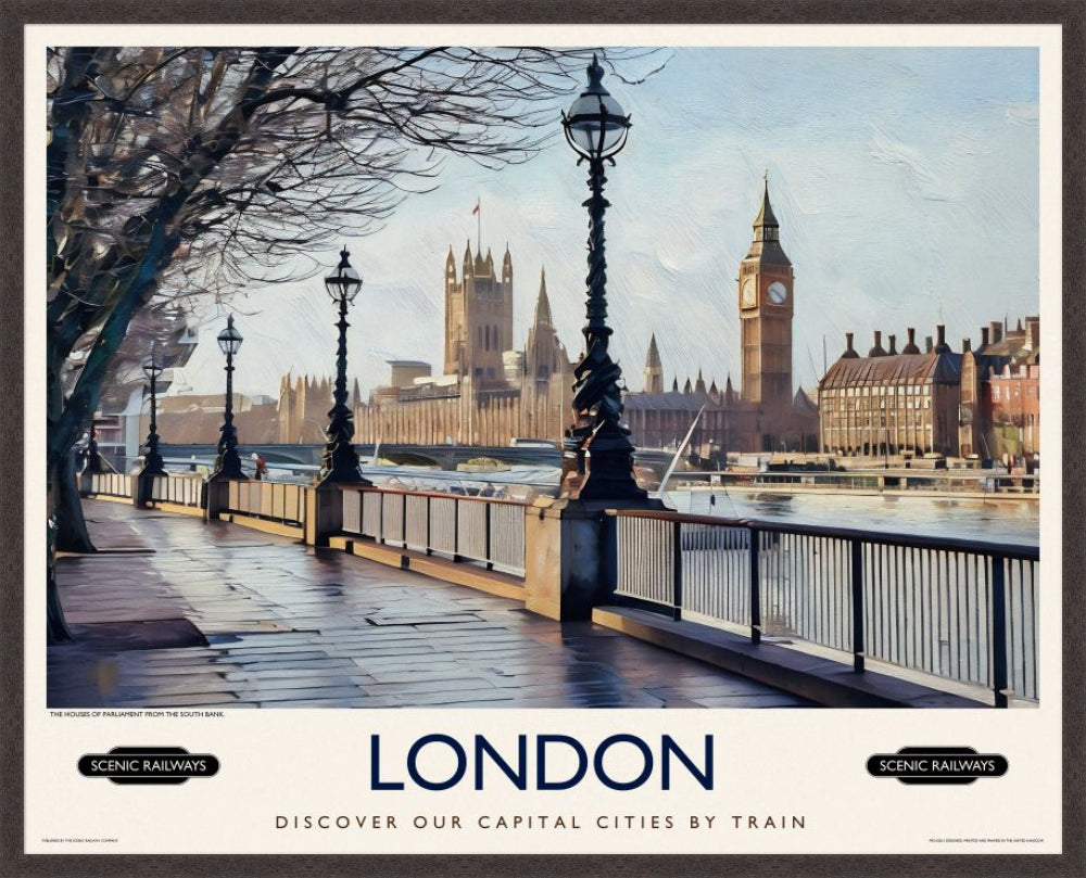 London, The Houses of Parliament from the South Bank