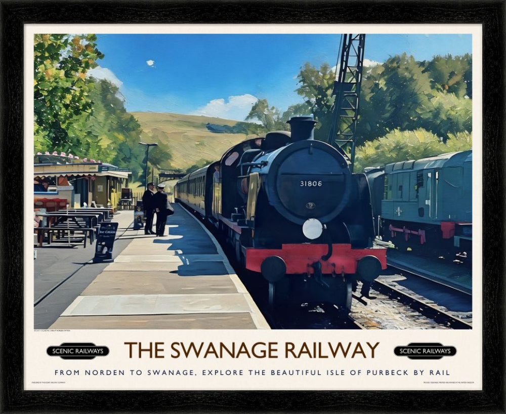 Vintage travel poster- The Swanage Railway - Scenic Railways