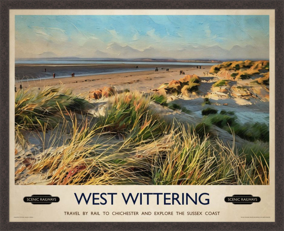 Vintage travel poster- West Wittering, West Sussex - Scenic Railways