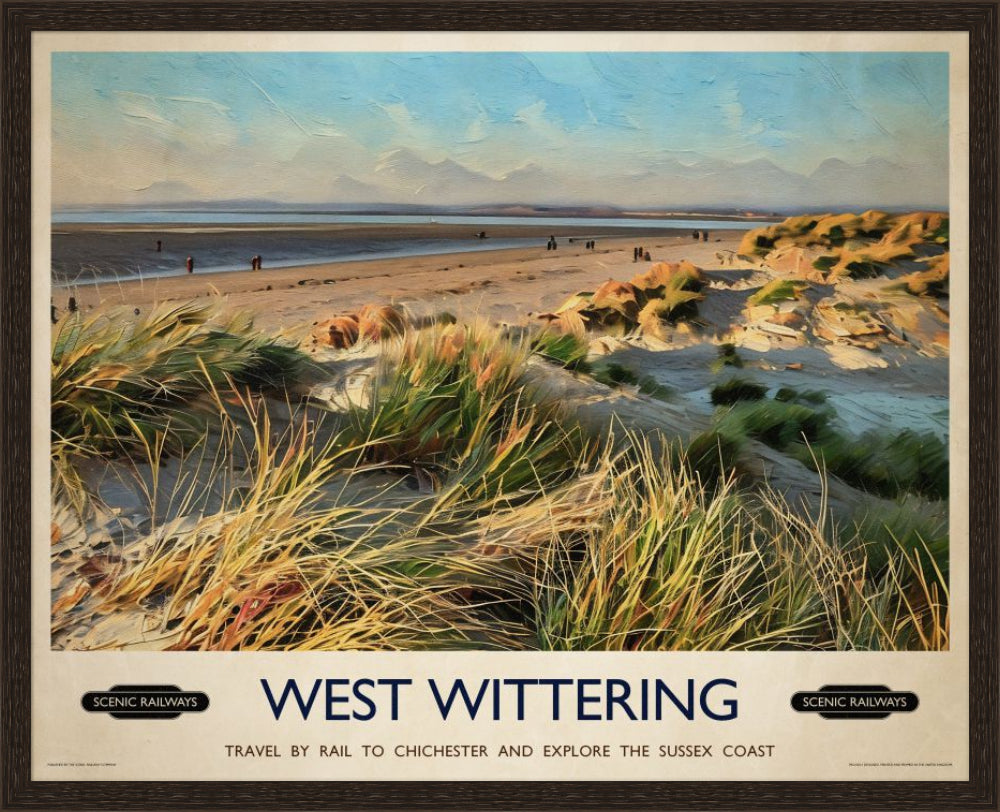 Vintage travel poster- West Wittering, West Sussex - Scenic Railways