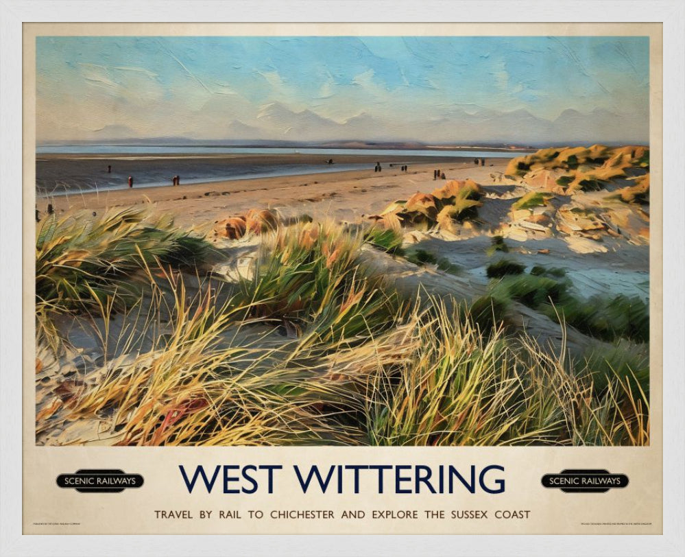Vintage travel poster- West Wittering, West Sussex - Scenic Railways