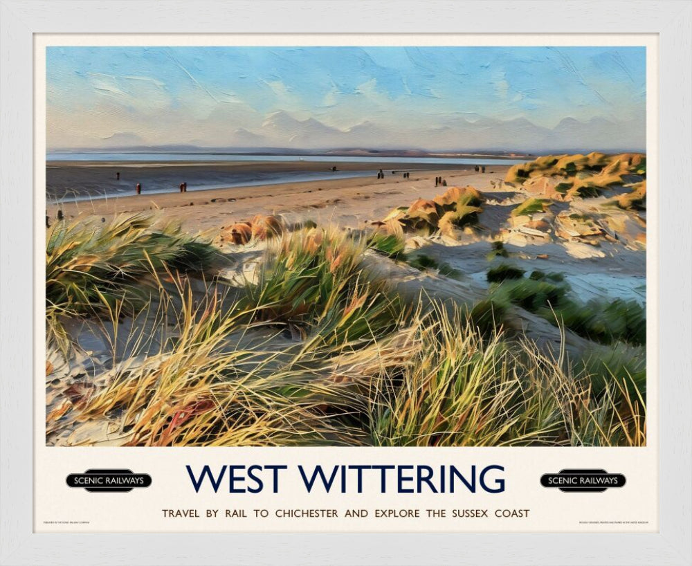 Vintage travel poster- West Wittering, West Sussex - Scenic Railways