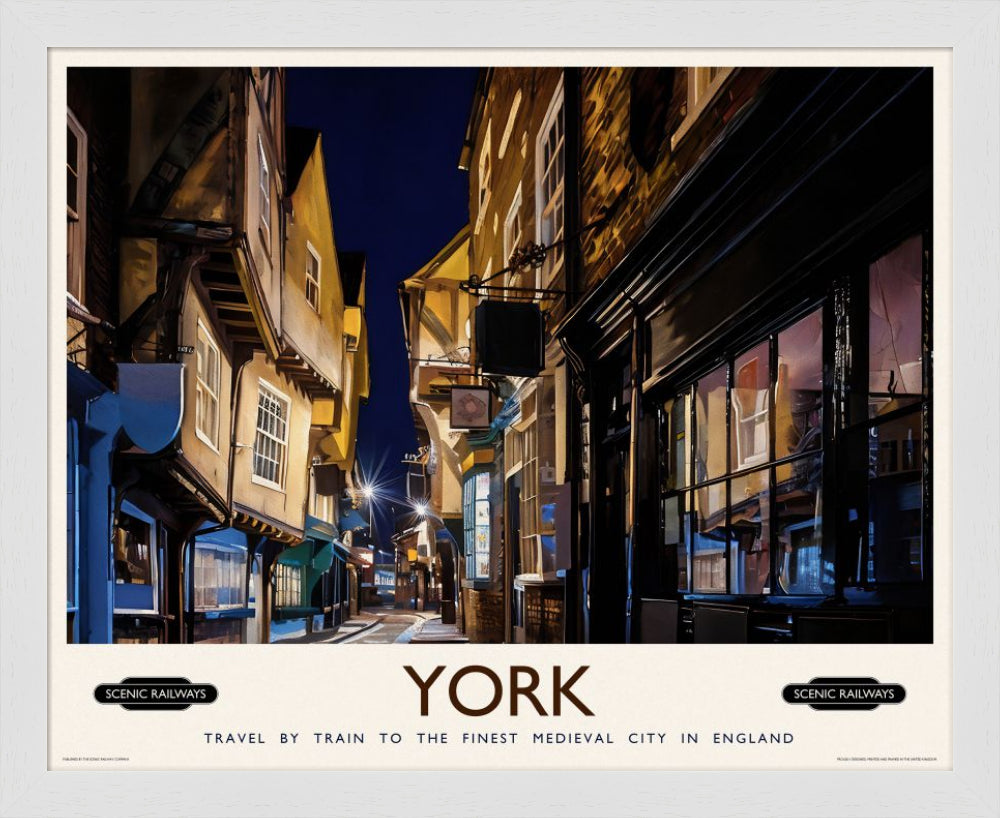 Vintage travel poster- York, The Shambles - Scenic Railways