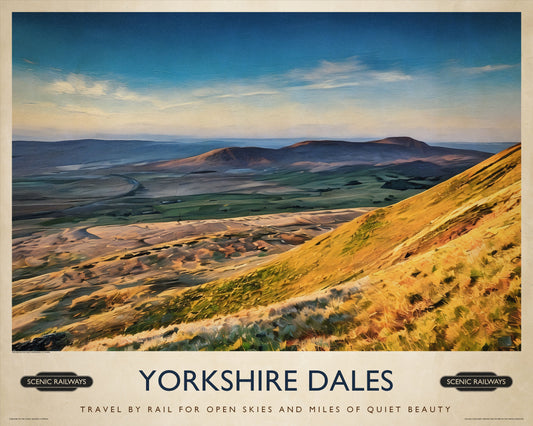The Scenic Railway vintage art print of the Yorkshire Dales