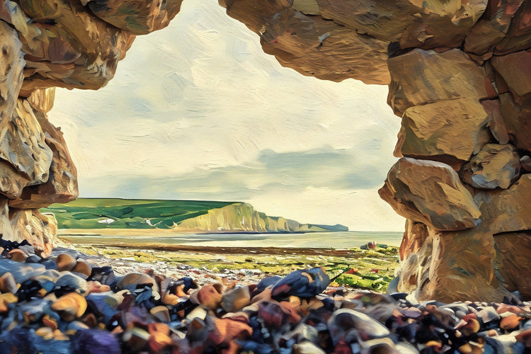The Scenic Railways art print for the Seven Sisters, South Coast