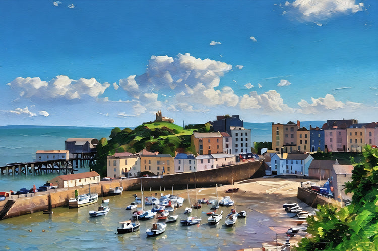 The Scenic Railways art print for Tenby, Wales