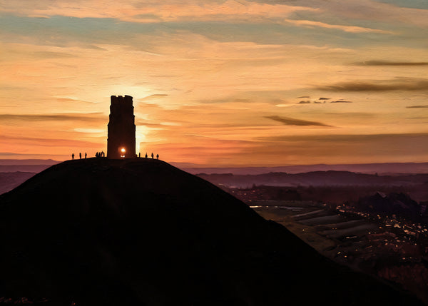 The Scenic Railways art print for Glastonbury, Somerset