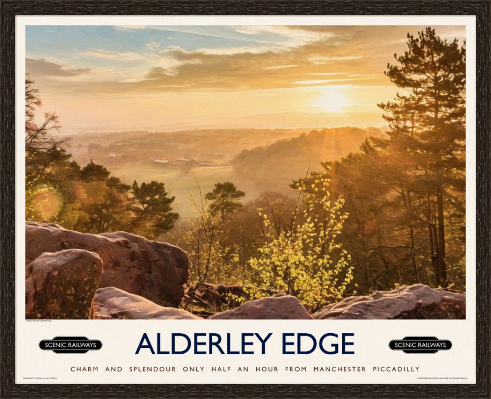 Vintage travel poster- Alderley Edge, Cheshire - Scenic Railways