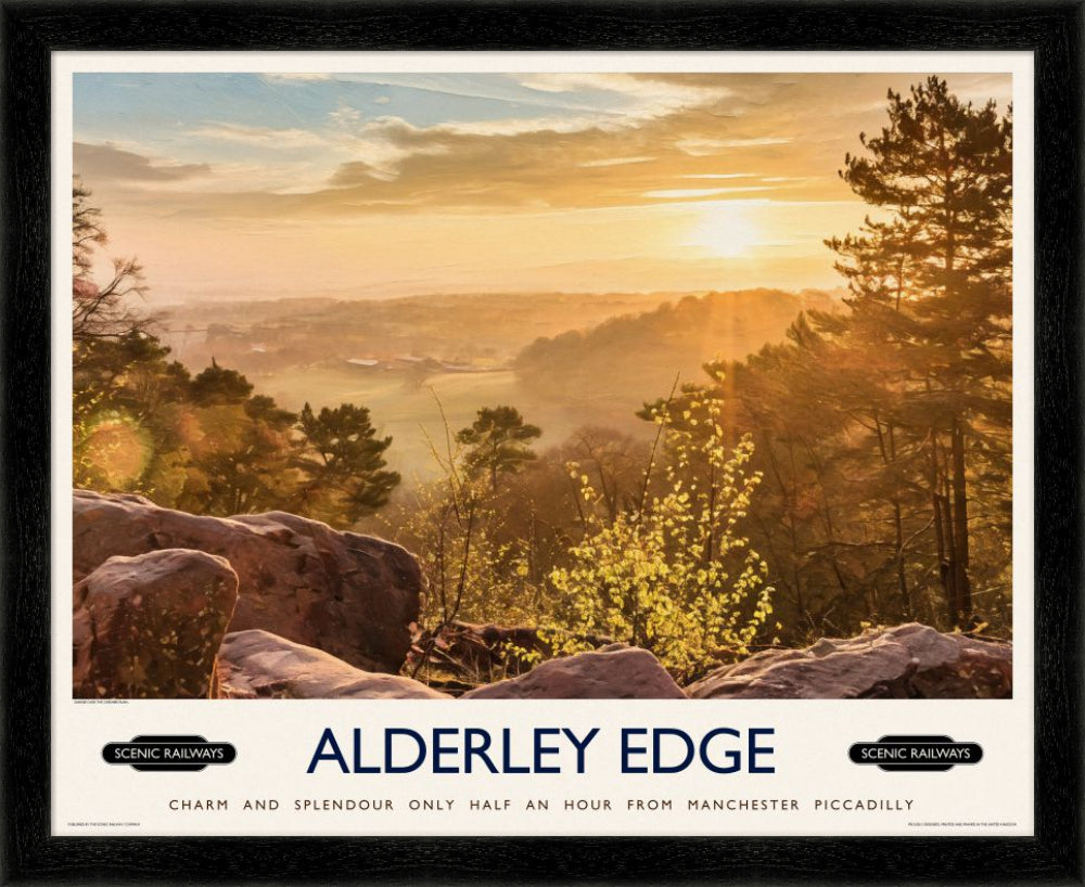 Vintage travel poster- Alderley Edge, Cheshire - Scenic Railways