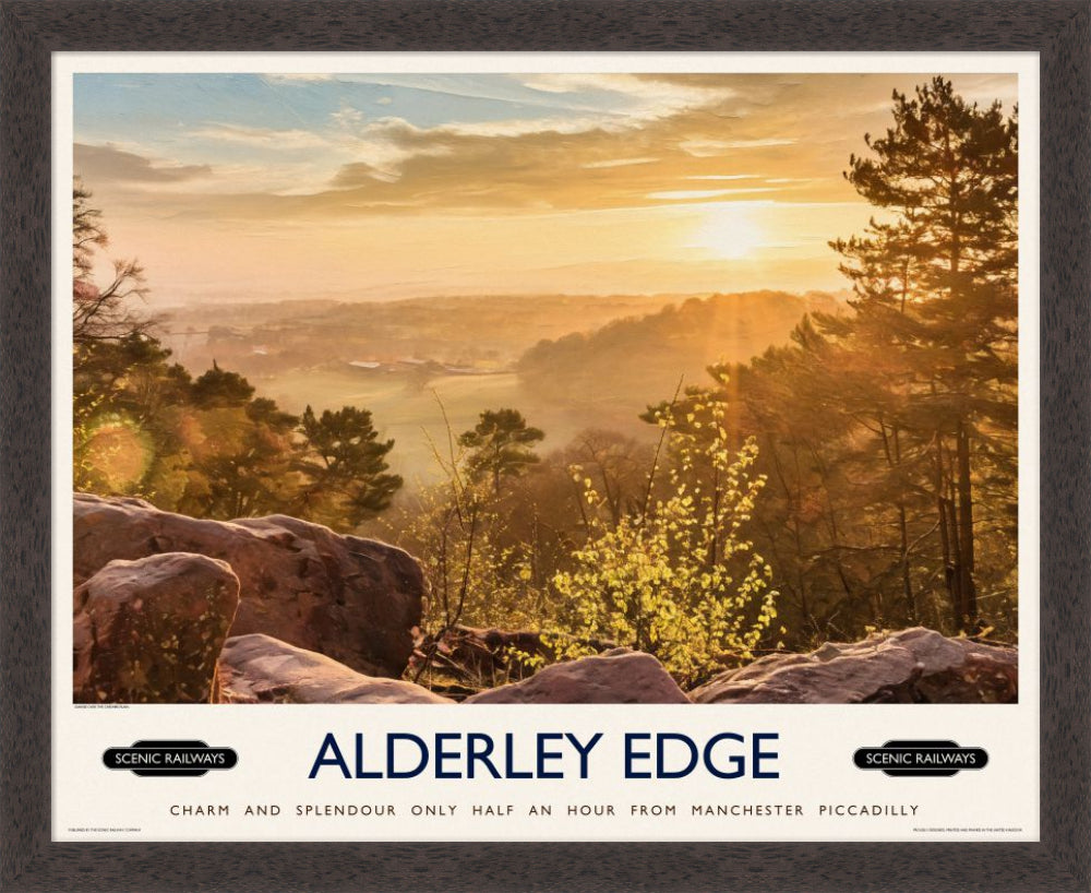 Vintage travel poster- Alderley Edge, Cheshire - Scenic Railways