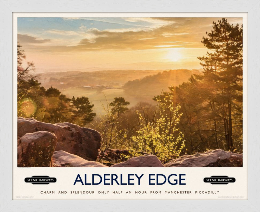 Vintage travel poster- Alderley Edge, Cheshire - Scenic Railways