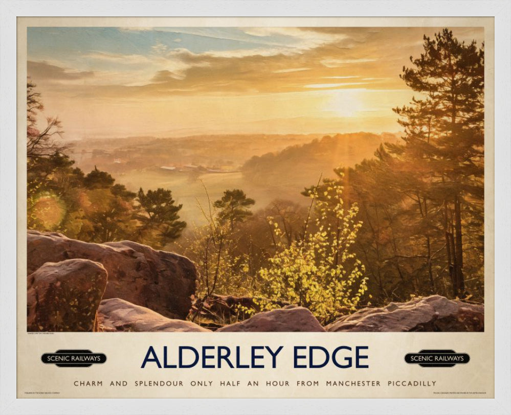Vintage travel poster- Alderley Edge, Cheshire - Scenic Railways