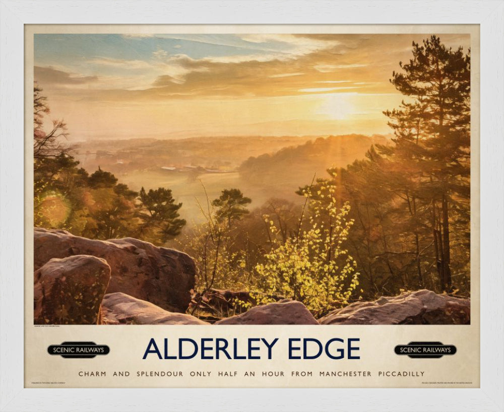 Vintage travel poster- Alderley Edge, Cheshire - Scenic Railways