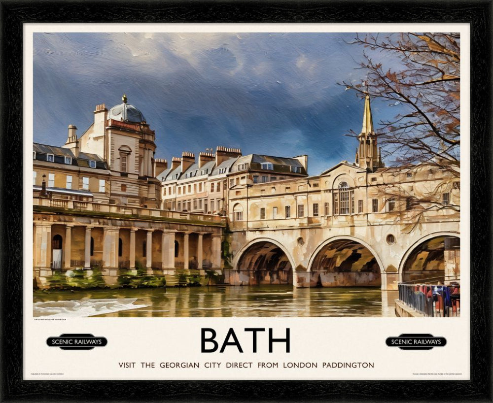 Vintage travel poster- Bath, Somerset - Scenic Railways
