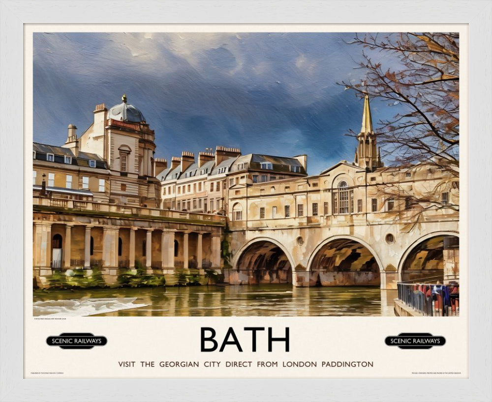 Vintage travel poster- Bath, Somerset - Scenic Railways
