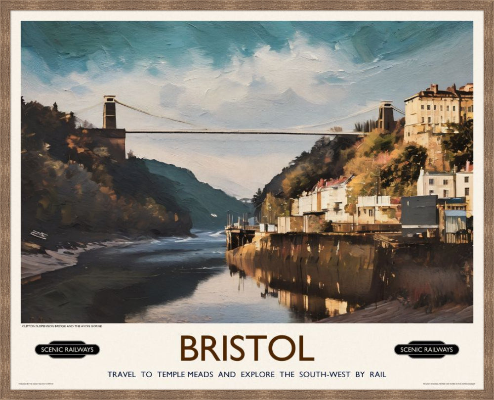 Vintage travel poster- Bristol - Scenic Railways