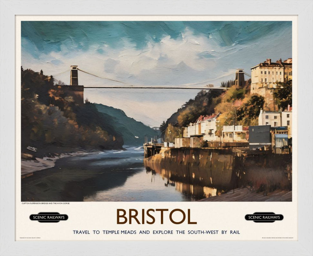 Vintage travel poster- Bristol - Scenic Railways