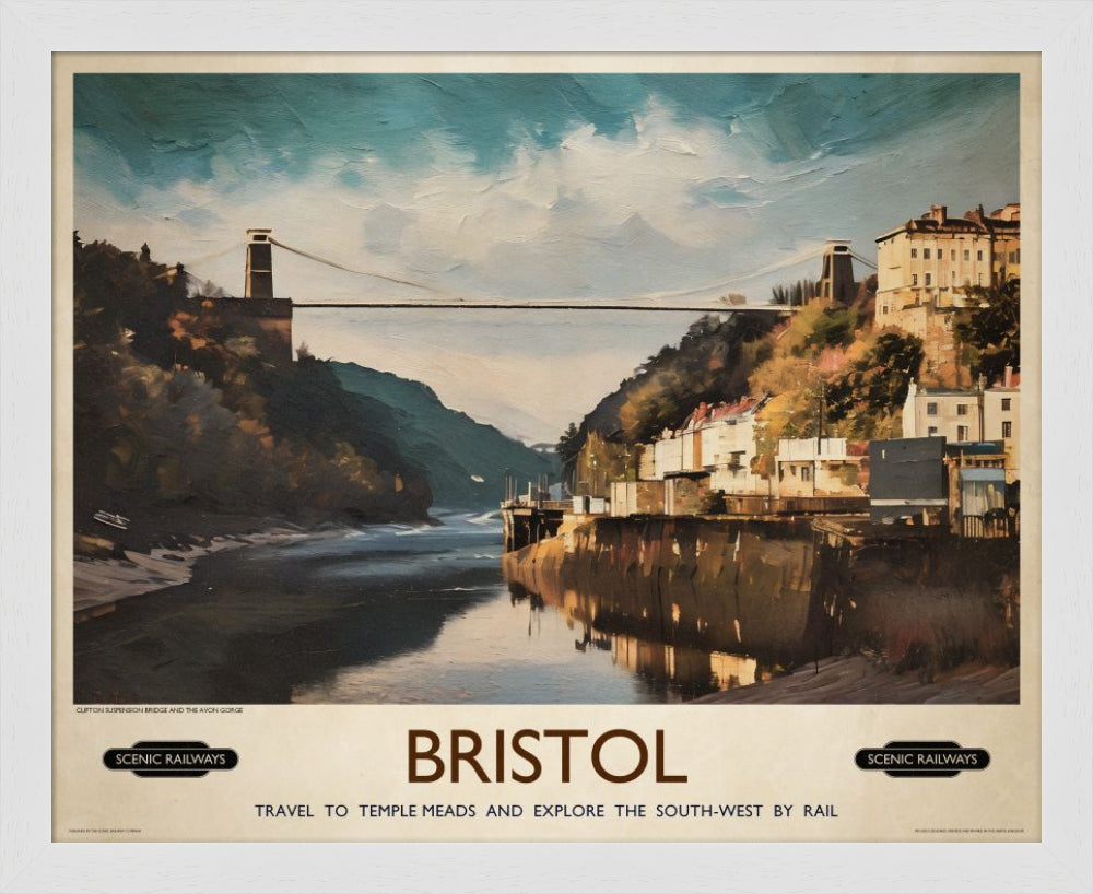 Vintage travel poster- Bristol - Scenic Railways