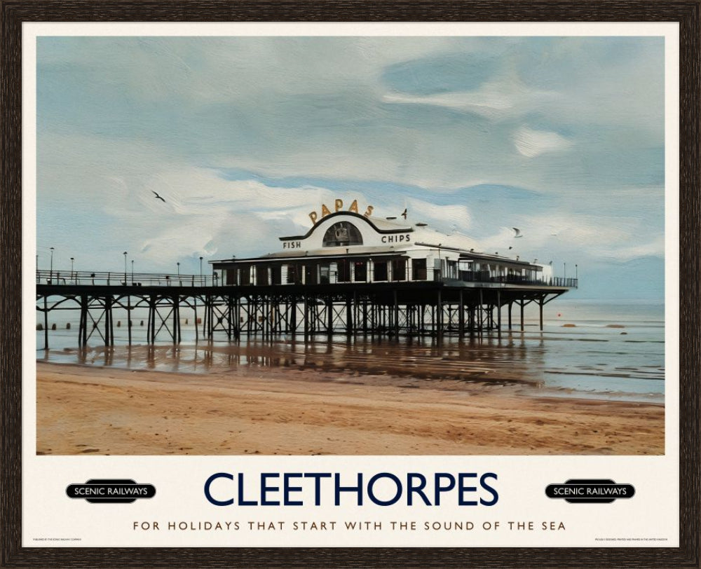 Vintage travel poster- Cleethorpes, Lincolnshire - Scenic Railways
